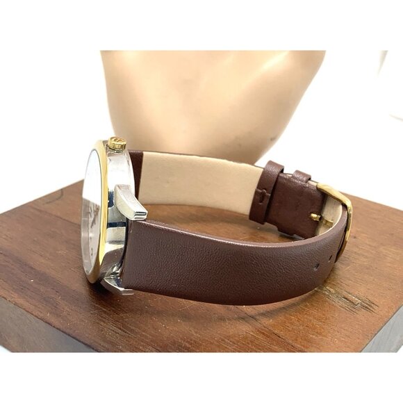 Timex Men's Watch TW2W52100 Quartz Indiglo White Dial Date Brown Leather 40mm - Picture 9 of 14